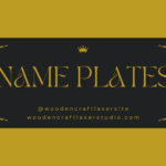 Personalized family wooden name board for entrance